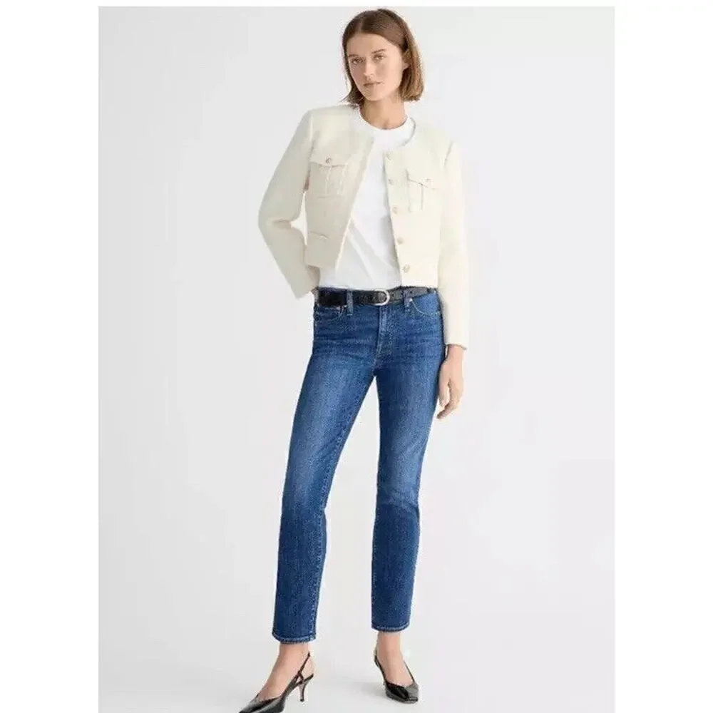 J.Crew Re-Imagined Women's Size 30 High Rise Classic Straight Leg Jeans Blue Eco